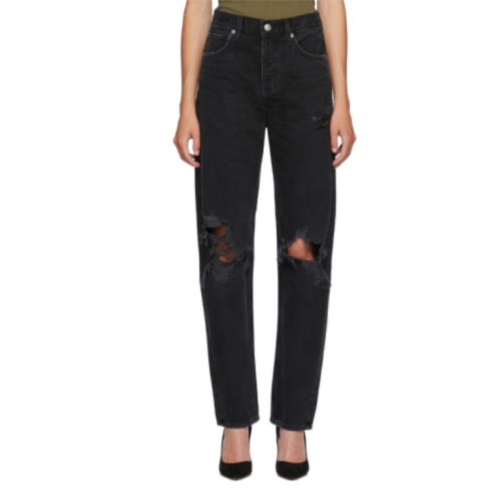Agolde 90s loose fit ripped jeans.